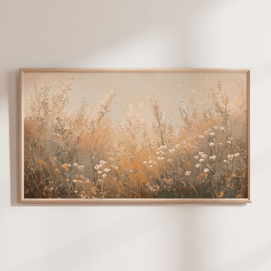 Autumn Wildflower Meadow Golden Hues Vintage Botanical Art Poster