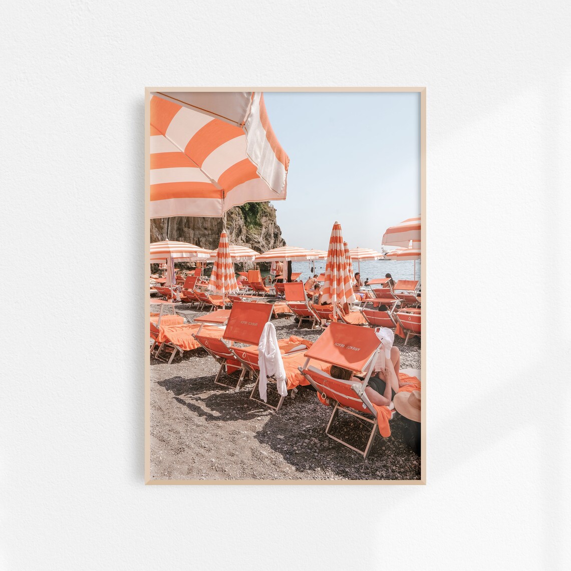 Arienzo Beach Club Print, Amalfi Coast Travel Poster