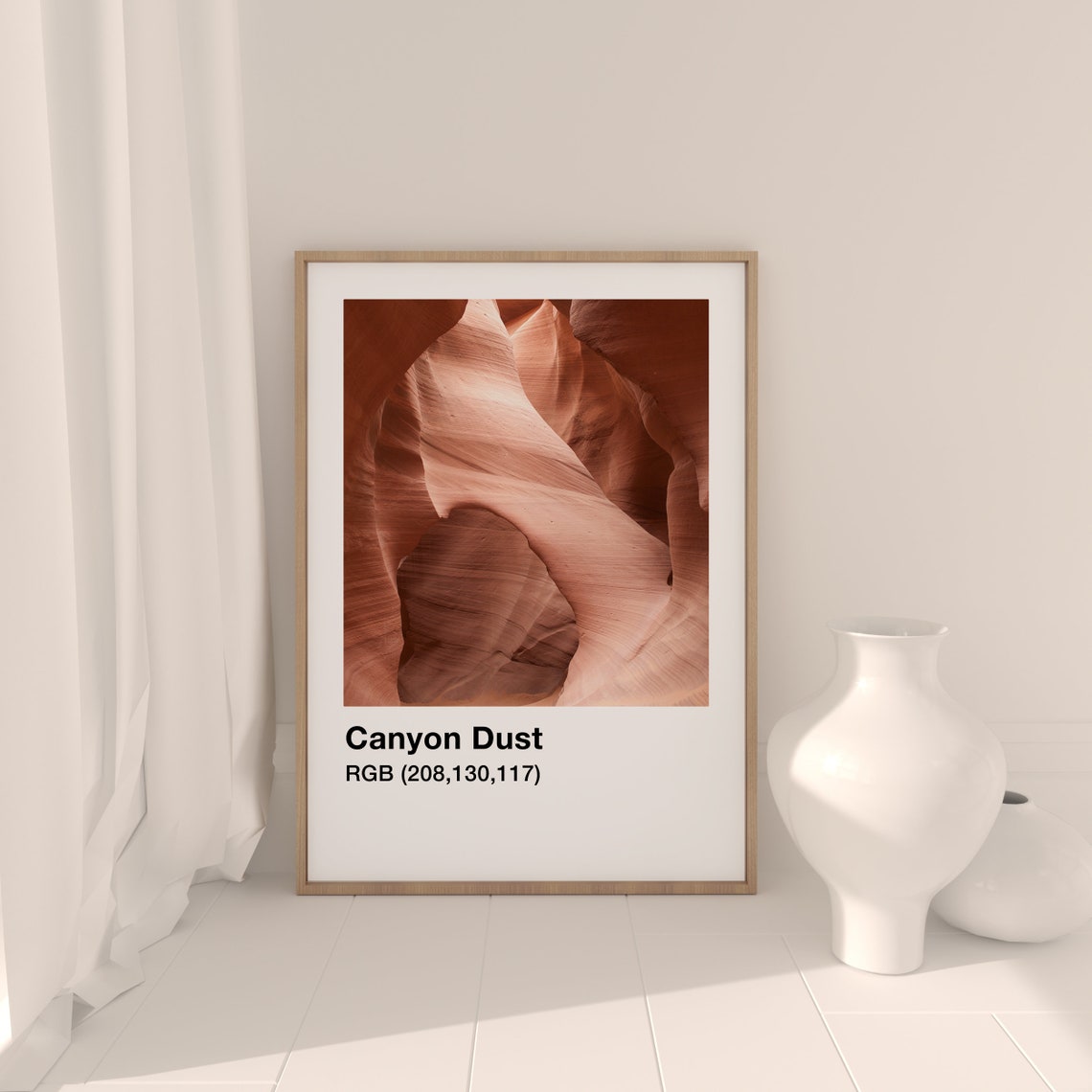Canyon Dust Antelope Canyon Sandstone Waves Color Swatch Poster - Image 3
