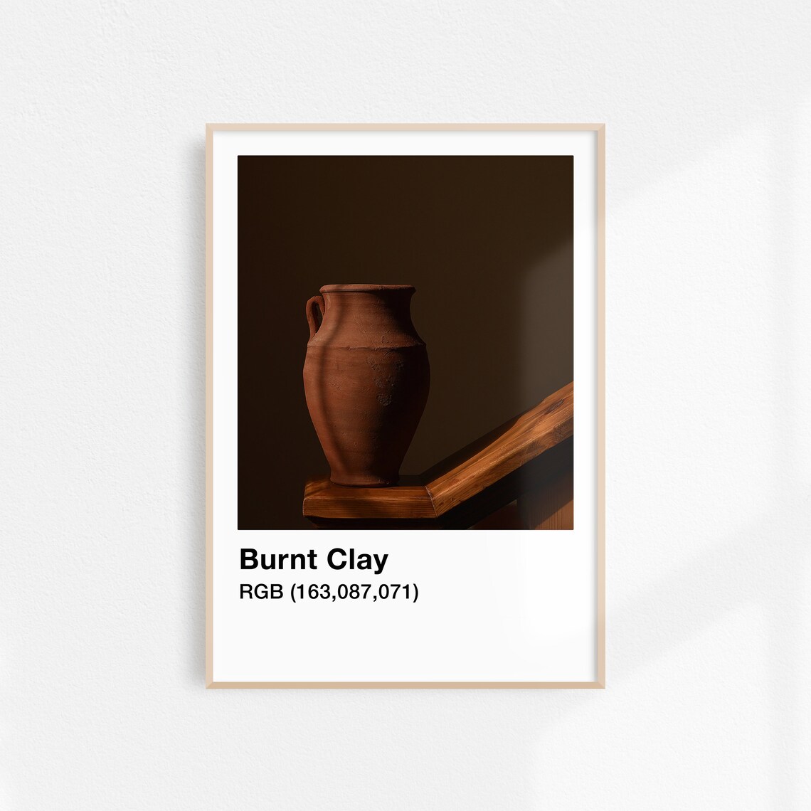 Burnt Clay Terracotta Vessel Warm Still Life Color Swatch Poster