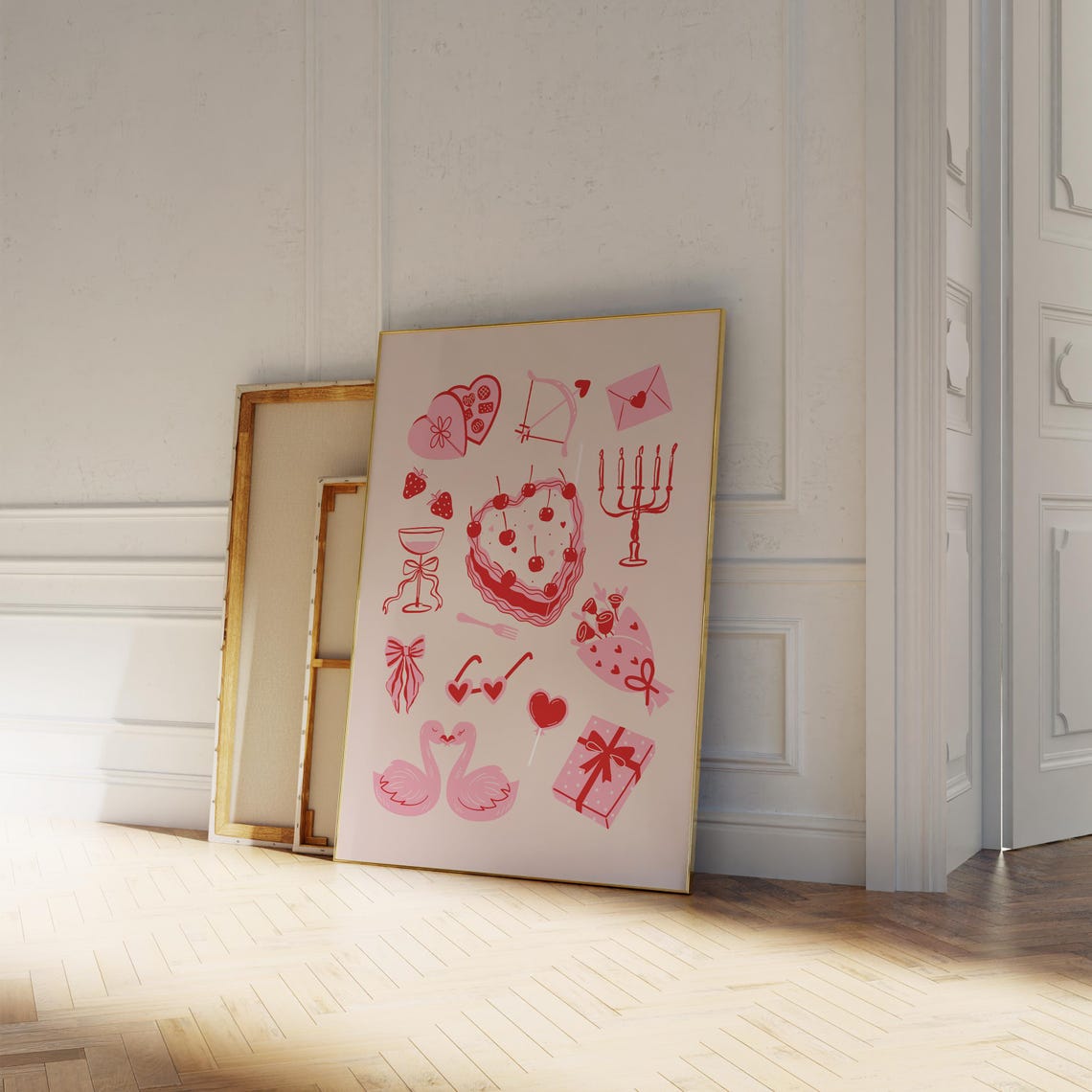 Wall Art Size Reference Chart Frame Ratios Drawn to Sofa Scale - Image 2