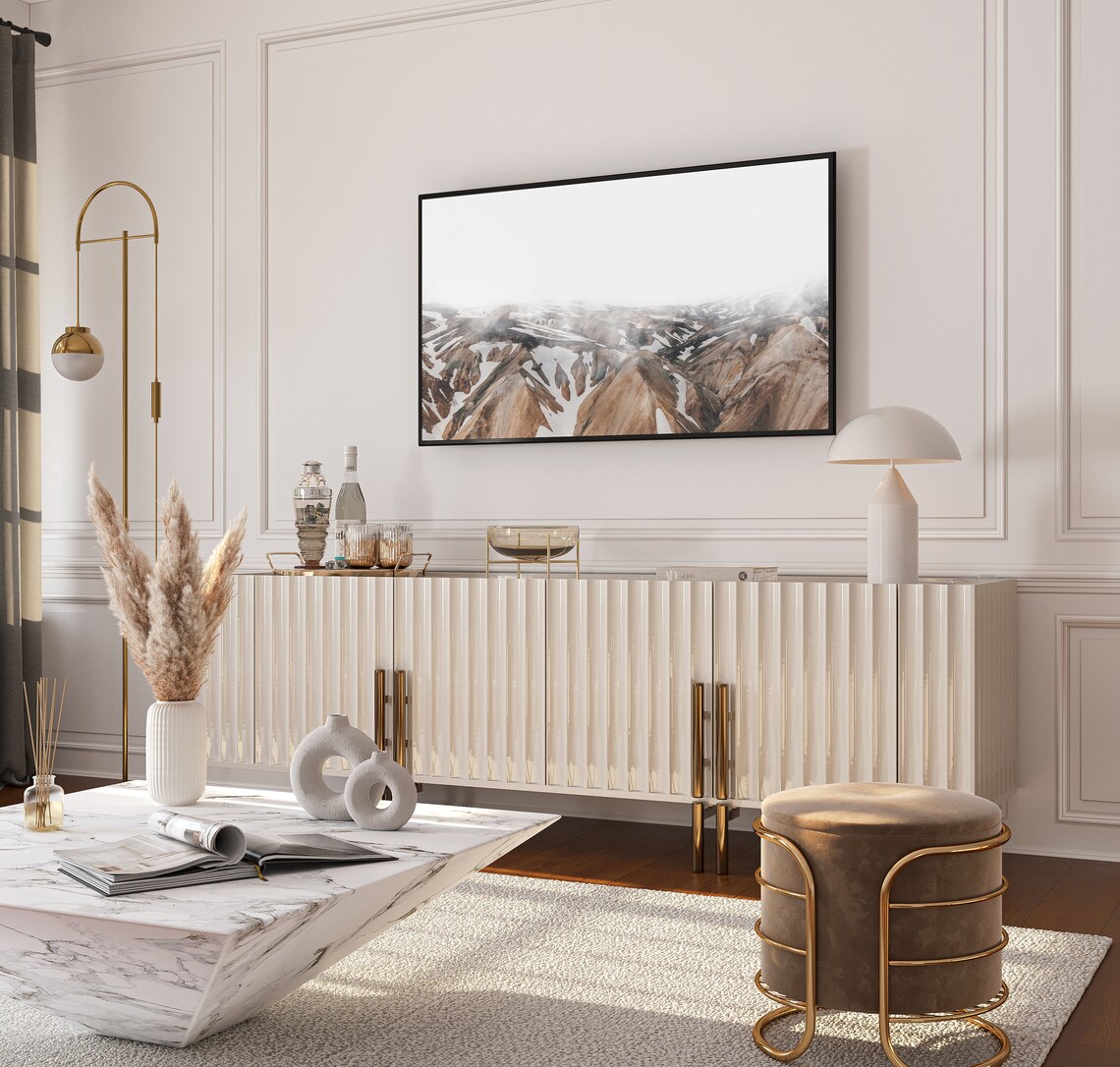 Iceland Misty Rhyolite Mountains Snow Peaks Winter Landscape Poster - Image 3