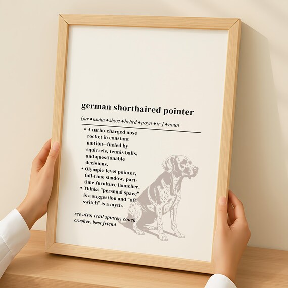 Funny German Shorthaired Pointer Print Gsp Definition Art