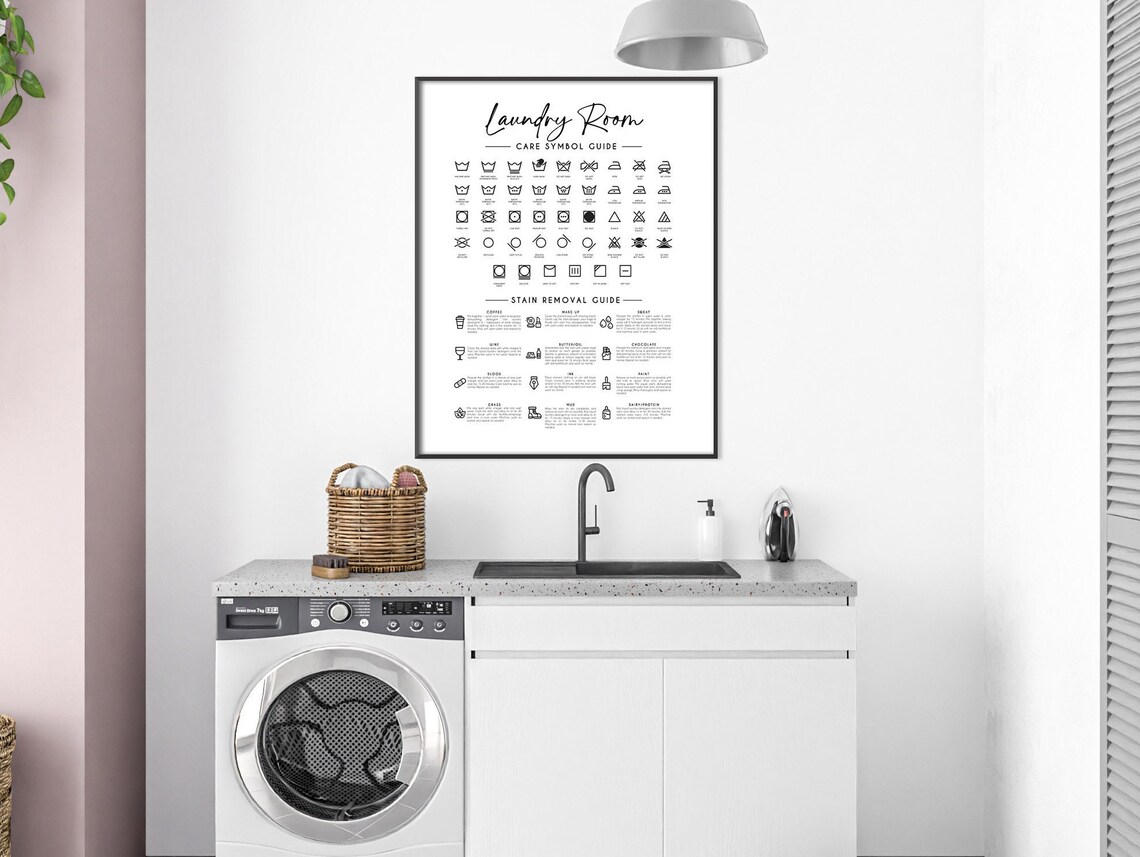 Laundry Care Wall Art, Modern Minimalist Kitchen - Image 4