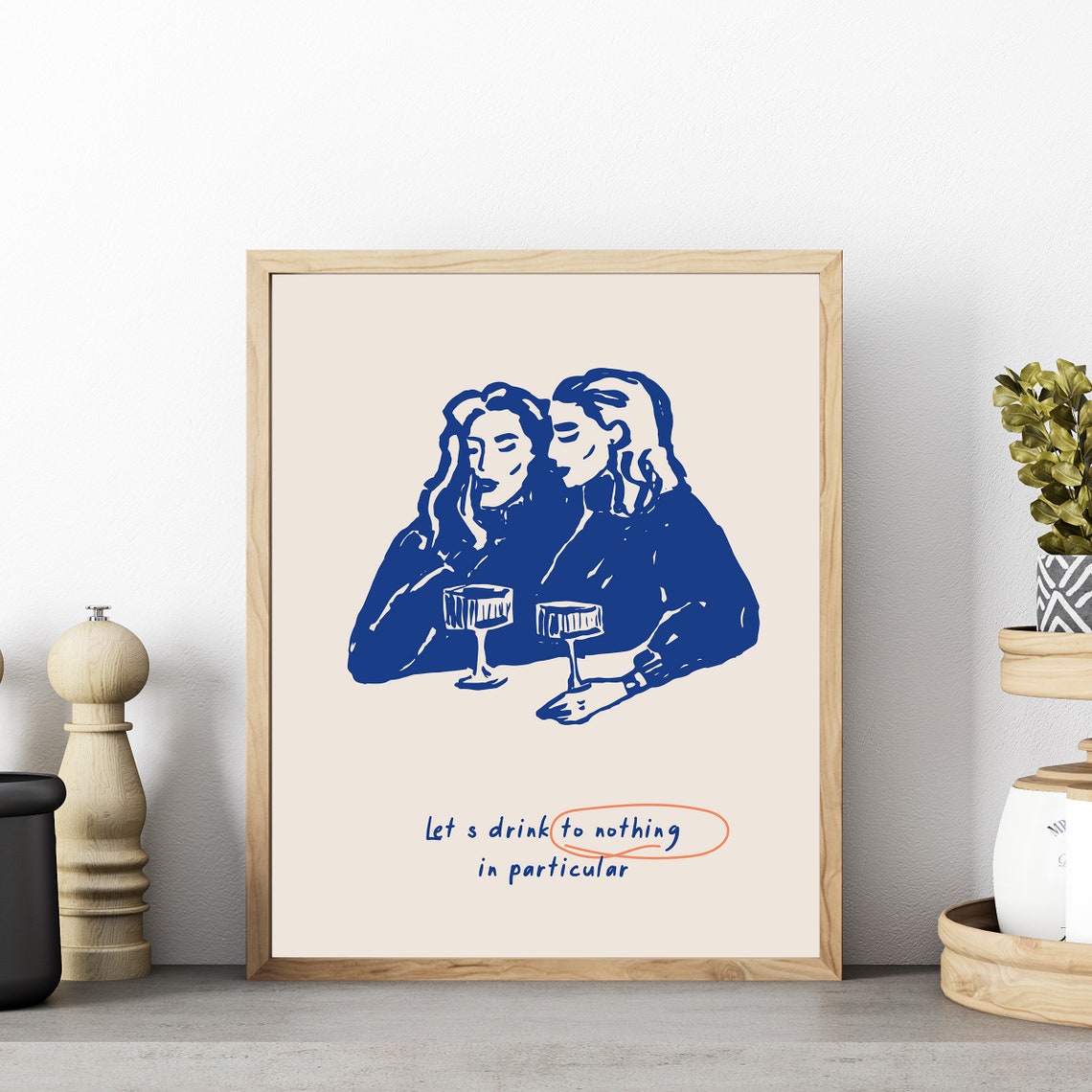 Friends Cocktail Vintage Kitchen Wall Art Print - Image 4