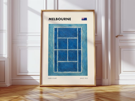 Melbourne Grand Slam Tennis Poster, Australian Tournament