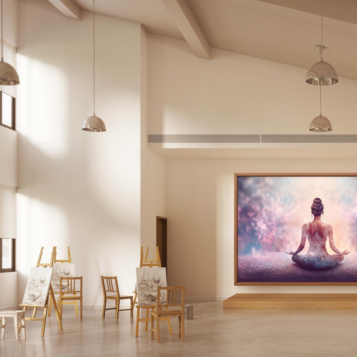 Meditation Art Print, Spiritual Yoga Wall Decor - Image 3