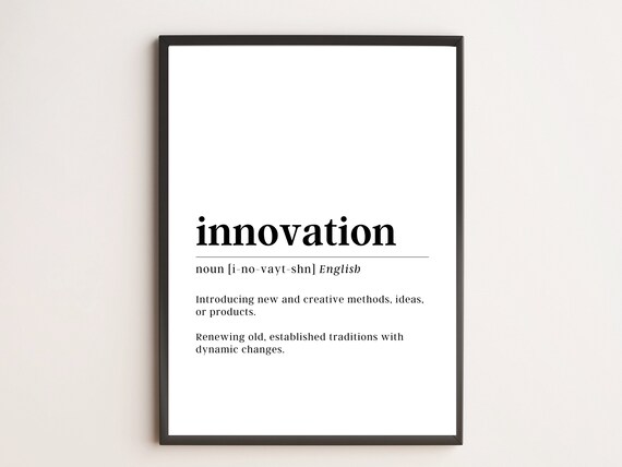 Innovation Definition Print Motivational Wall Art