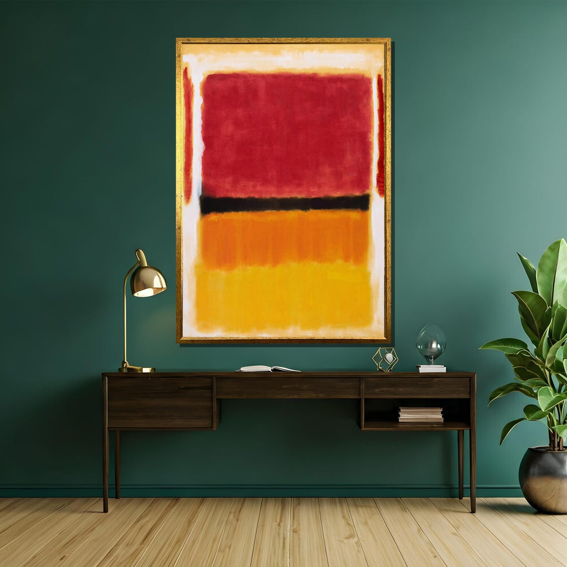 Mark Rothko Red And Orange Painting Abstract Expressionist Art Gift For Modern Home Decor And Bold Interiors - Image 5
