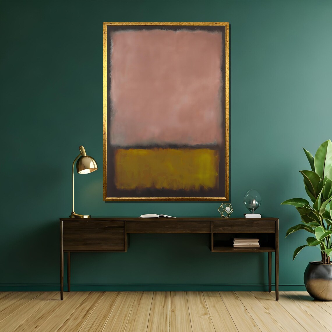 Rothko Style Brown And Yellow Ochre Color Field Abstract Poster - Image 5