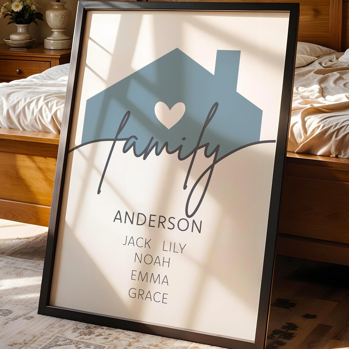 Personalized Family House Names Sign Custom Home Decor Wall Art