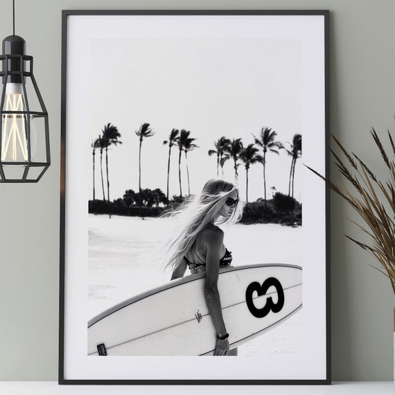 Surfboard Poster, Tropical Beach Photograph