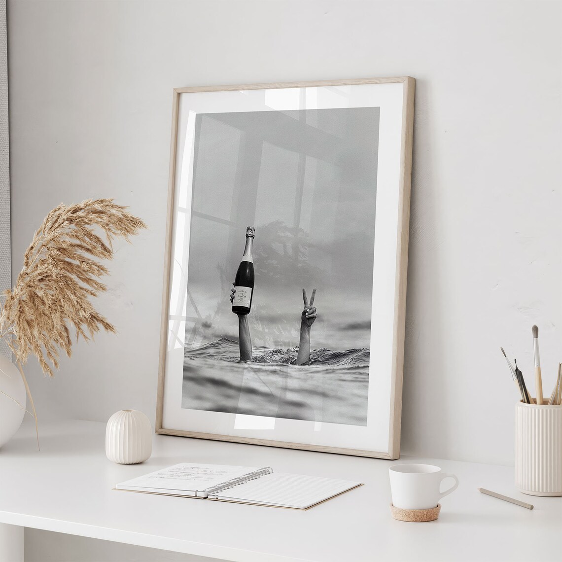 Woman With Champagne Vintage Photography Poster - Image 2