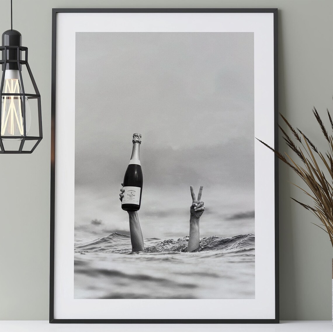 Woman With Champagne Vintage Photography Poster - Image 3