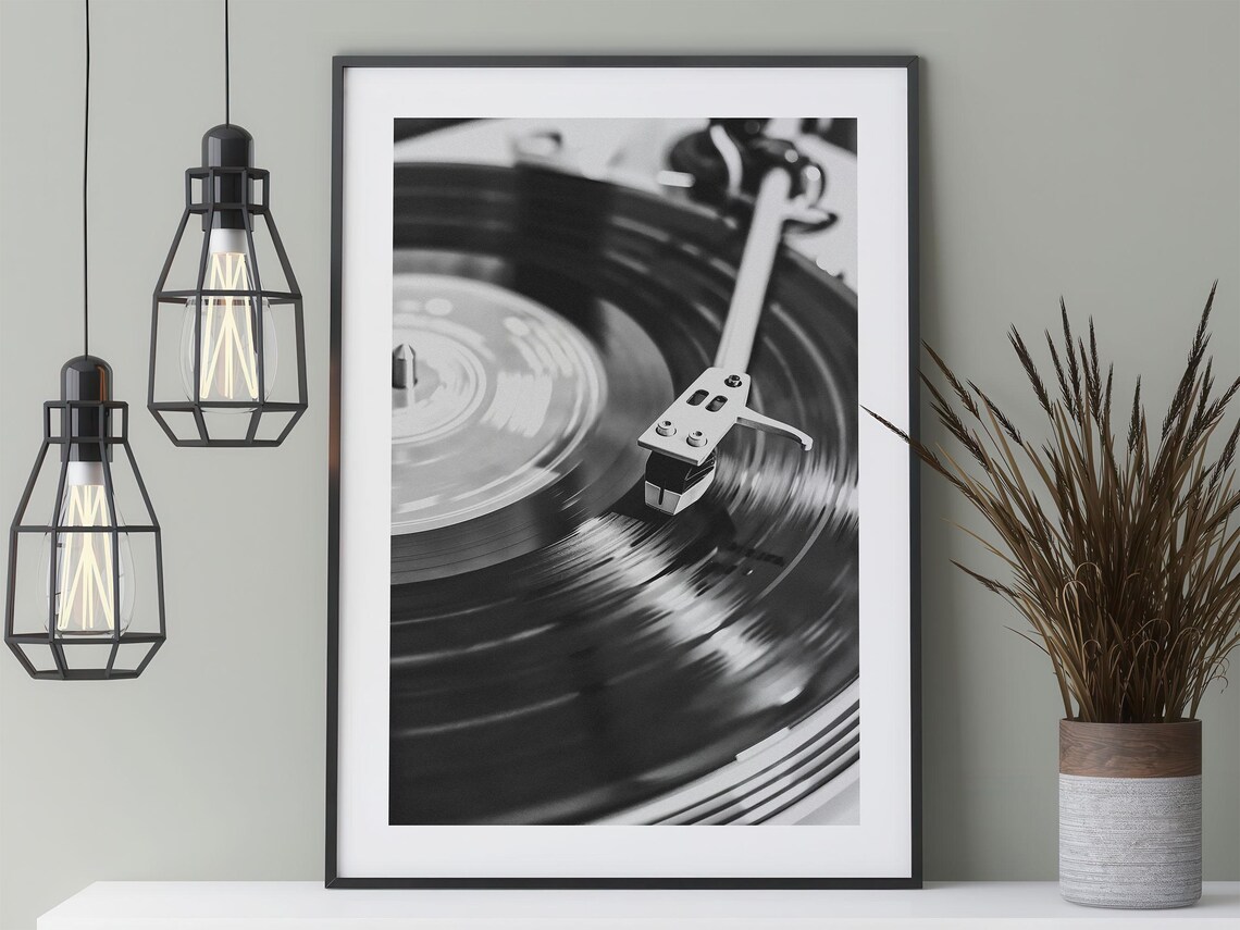 Retro Record Player Vintage Music Art Print - Image 3