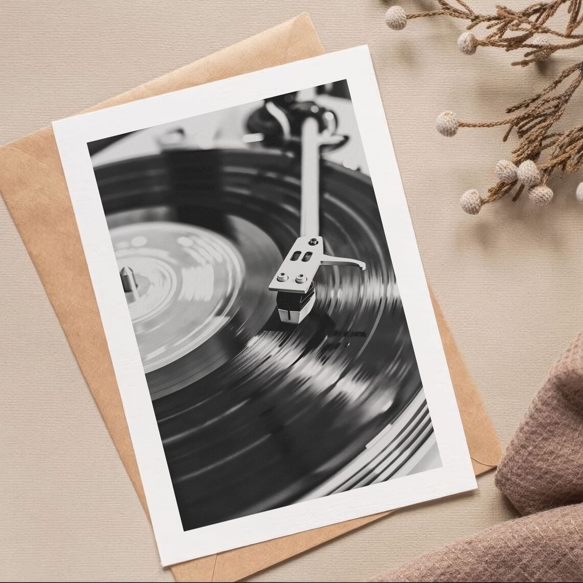 Retro Record Player Vintage Music Art Print