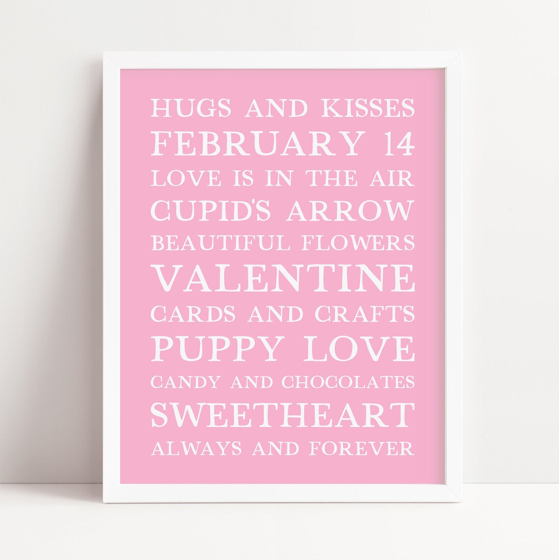 Valentine's Day Subway Art Love Sign, Pink Decor - Image 3