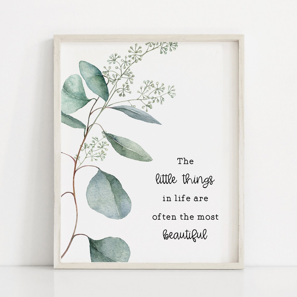 Inspirational Quote With Eucalyptus Art Print - Image 4
