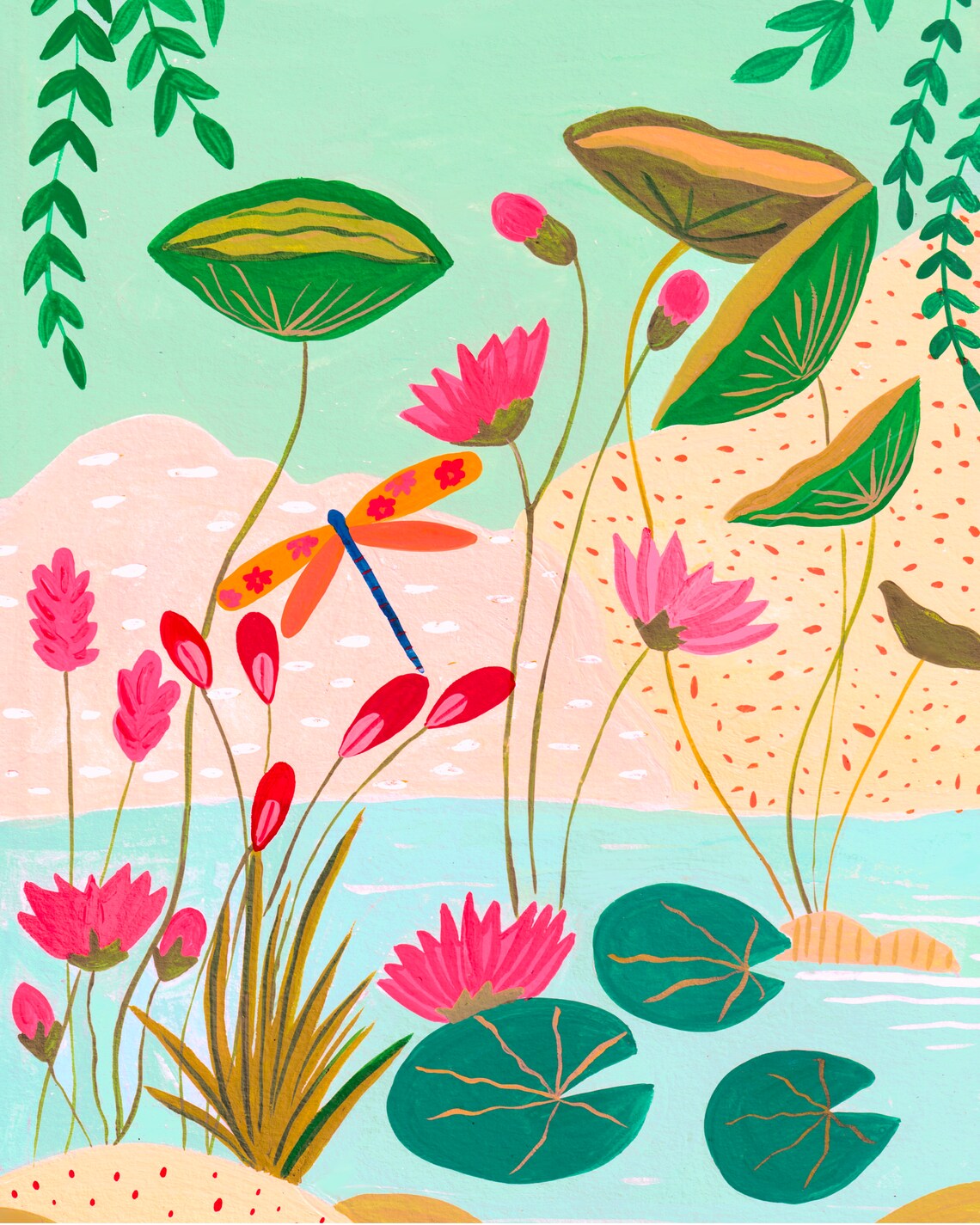 Dragonfly Colorful Art Print, Jungle Nursery Decor - Image 2