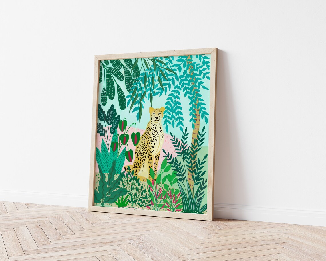 Cheetah Art Print for Nursery and Kids, Christmas - Image 3