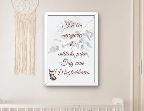 Nursery Decor Poster Wall Art For Kids Animal Poster Flower Wreath Animals Motivational Poster Wall Art