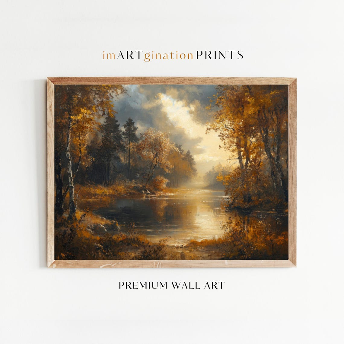 Vintage Fall Landscape Oil Painting Fall Wall Art Fall Painting Fall Print Autumn Decor Fall Earth Tones Fall Decor Moody Wall Art