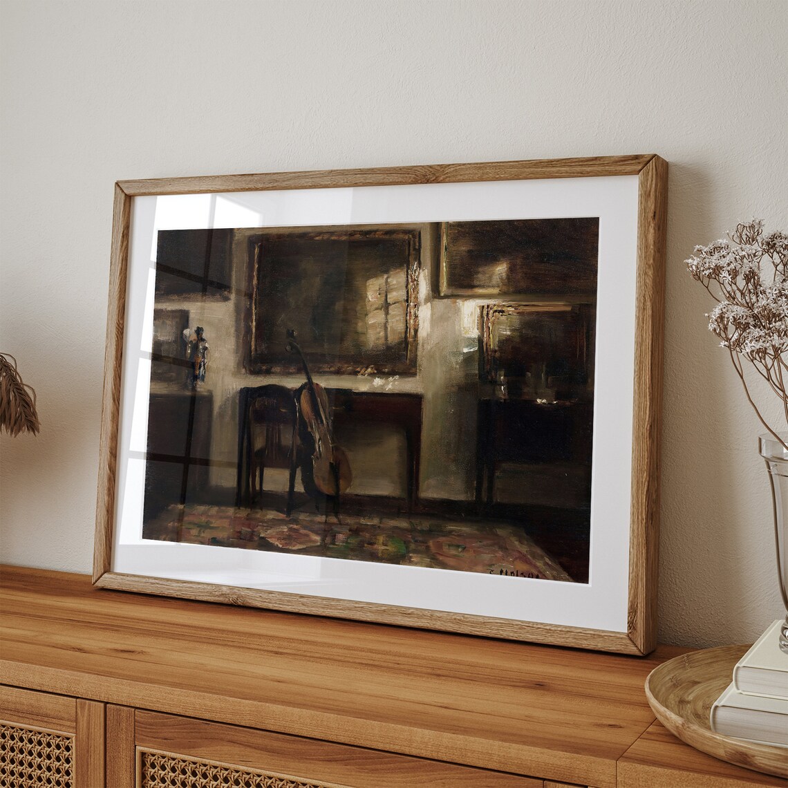 Moody Still Life Painting, Rustic Farmhouse Art Print - Image 3
