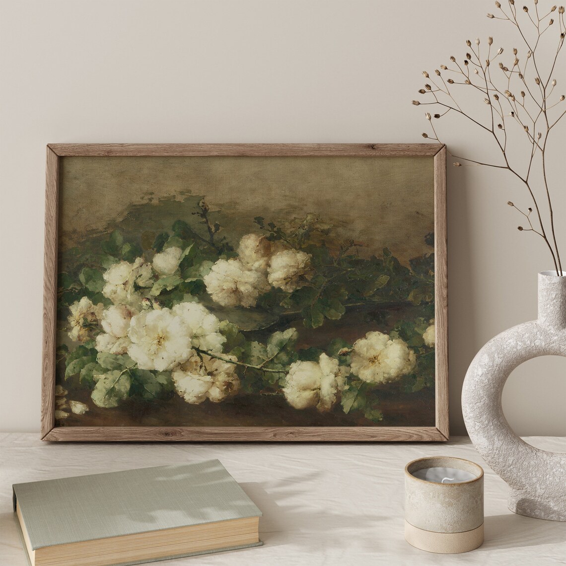 Antique Flower Painting, Vintage Floral Art Print - Image 2