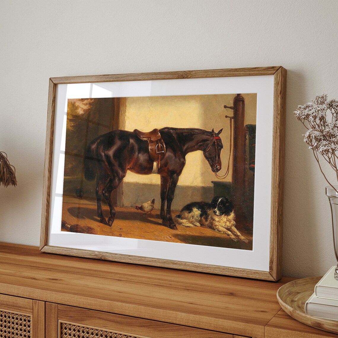 Vintage Horse Painting Art Print, Farmhouse Decor - Image 3