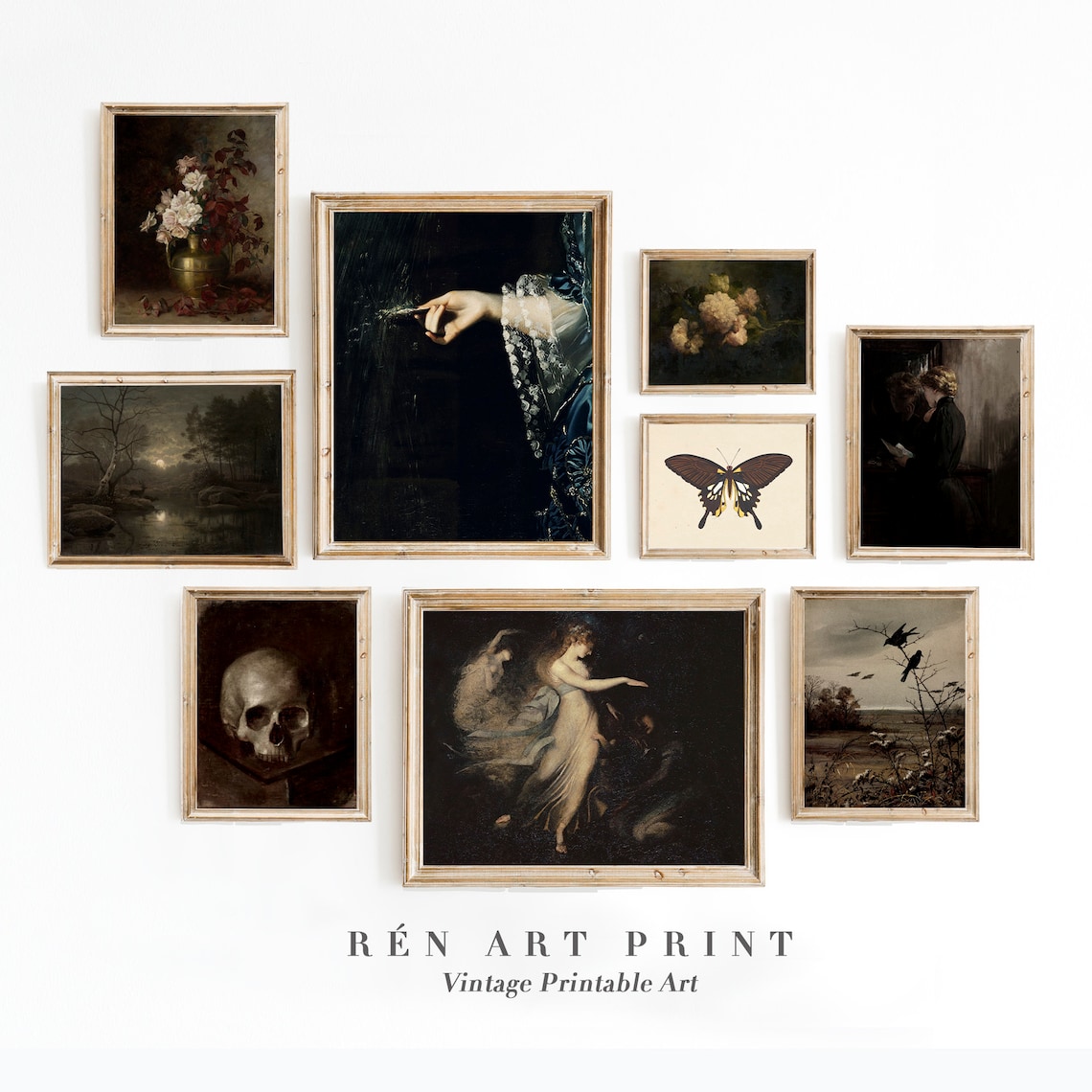 Dark Academia Gallery Wall Print Set, Victorian