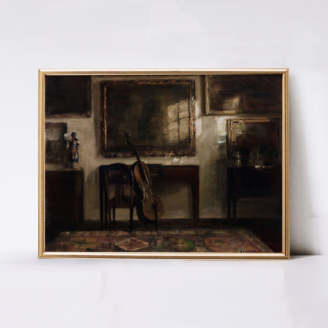 Moody Still Life Painting, Rustic Farmhouse Art Print - Image 2