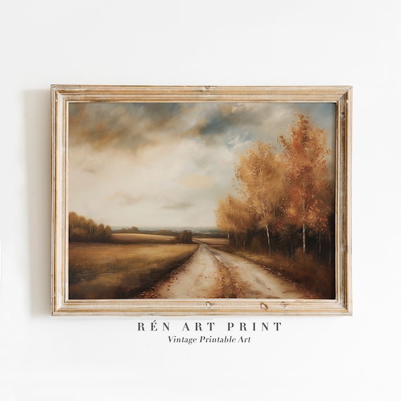 Country Autumn Vintage Farmhouse Art Print