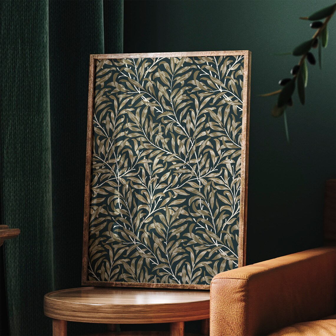 William Morris Antique Textile Print, Farmhouse Decor - Image 3
