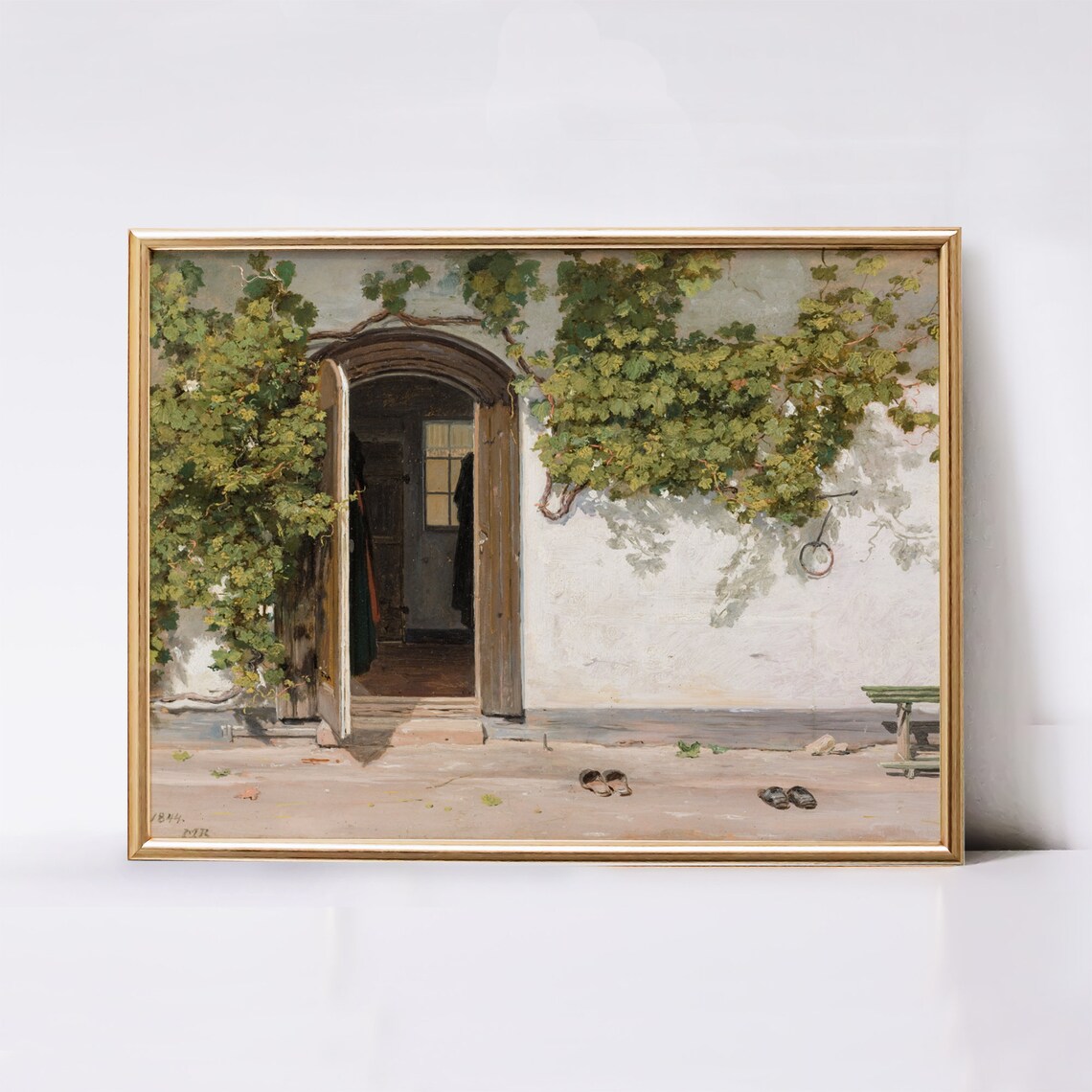 Vintage Mediterranean Summer Painting Art Print - Image 2