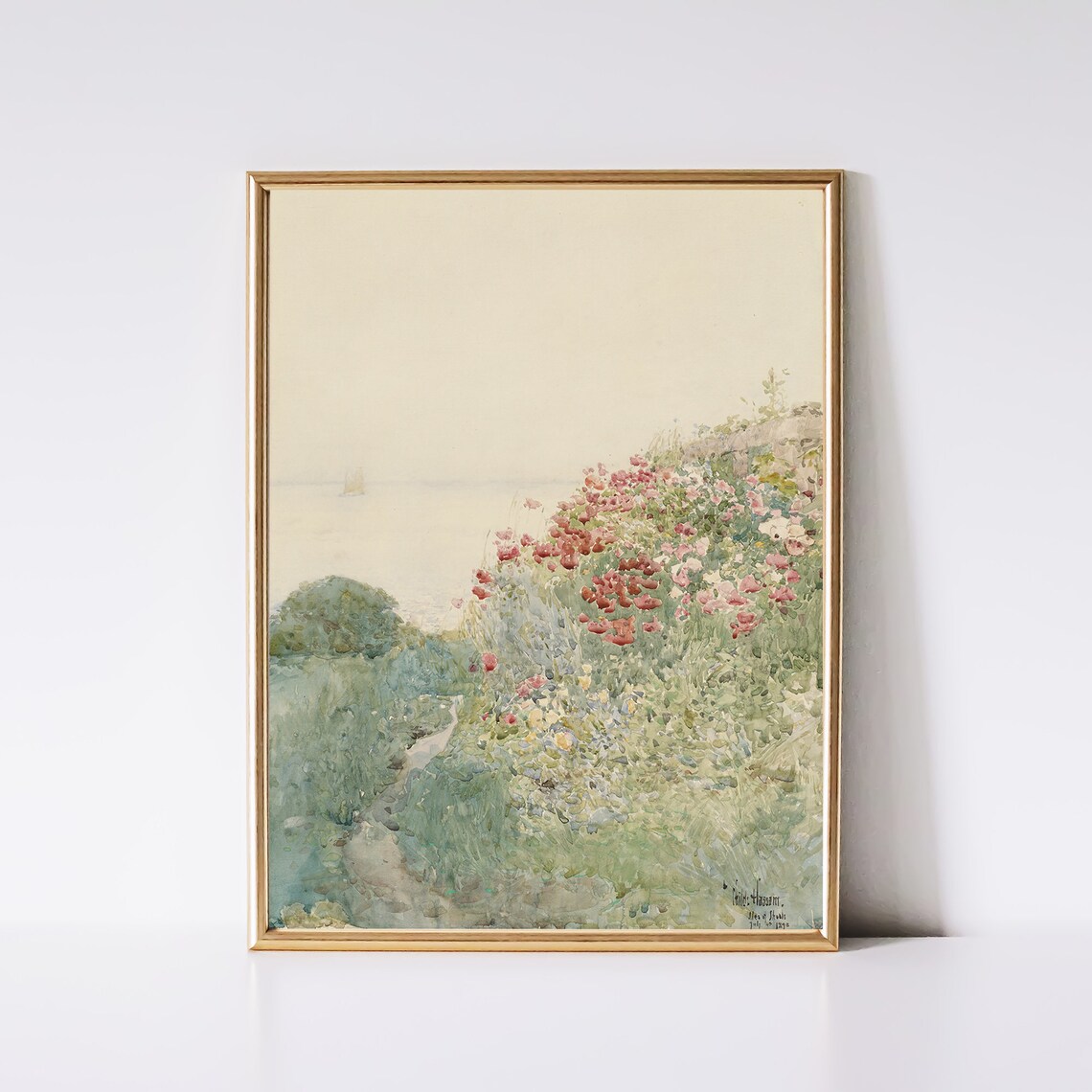 Cottage Landscape Flower Garden Vintage Art Print - Image 2