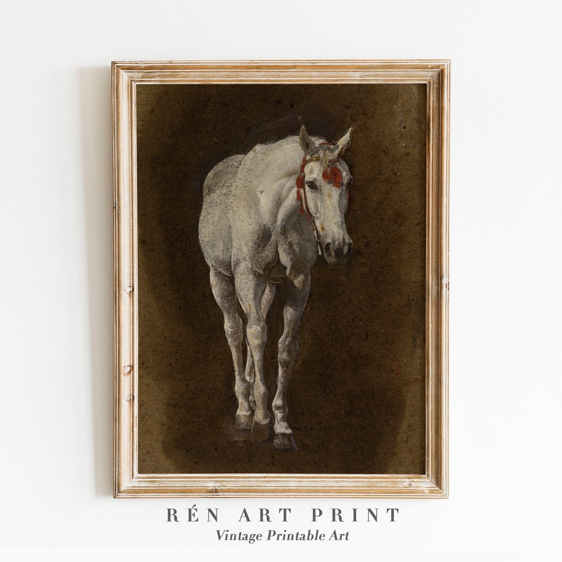 White Horse Farm Animal Poster Print