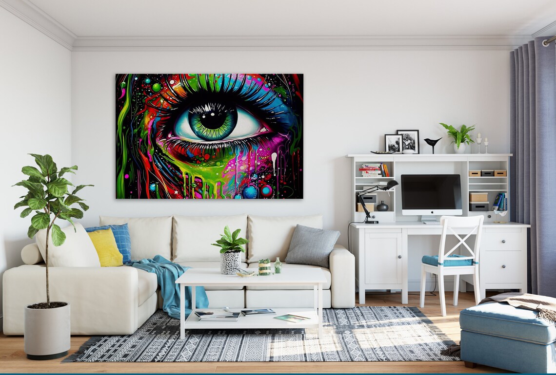 Psychedelic Eye Dripping DMT LSD Giclee Art Print - Image 2