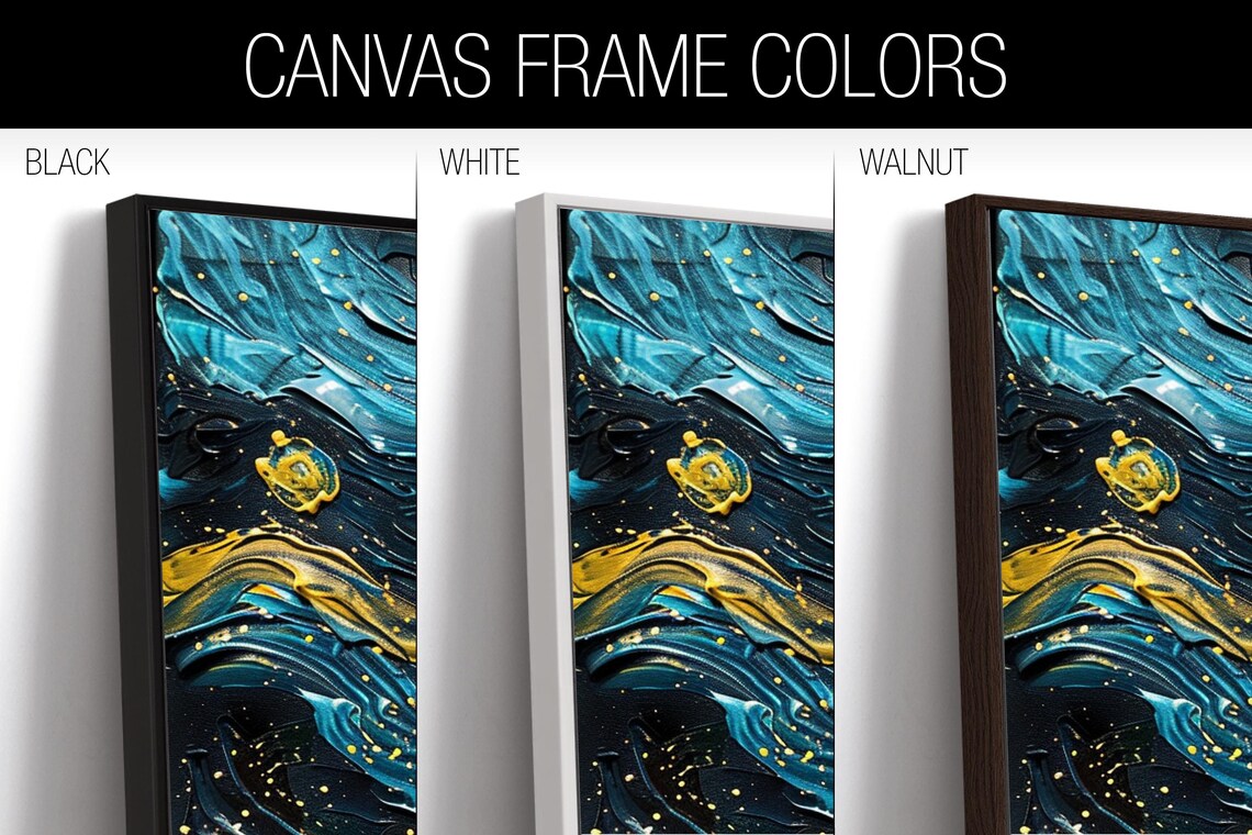Van Gogh-Inspired Starry Night Landscape Art Print - Image 2