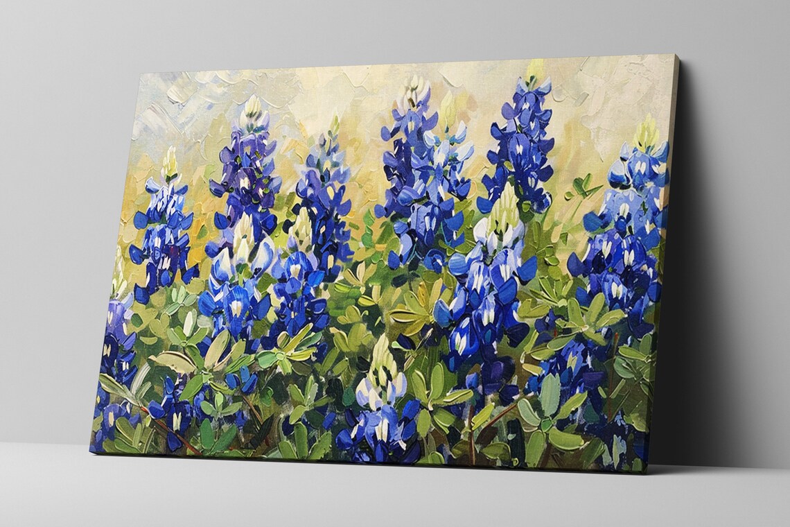 Texas Bluebonnet Poster Print, Texas Wildflower - Image 4