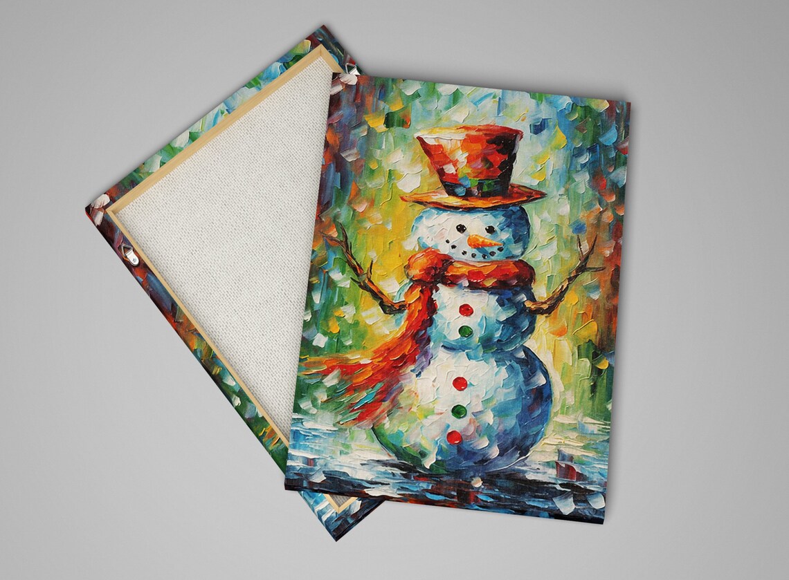 Christmas Season Snowman Festive Wall Art Print - Image 5