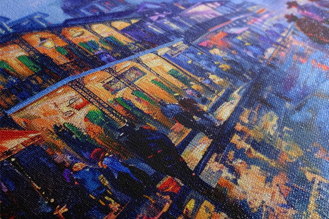 French Quarter Hues New Orleans Purple Rain Art Print - Image 2