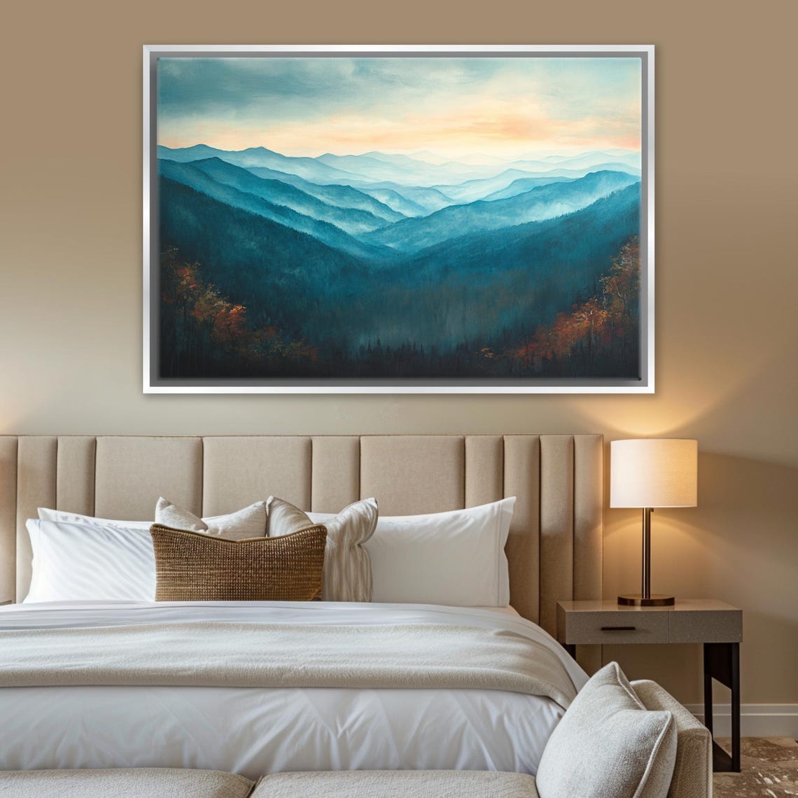 Great Smoky Mountains Misty Peaks Sunrise Serene Scenic Wall Art - Image 4
