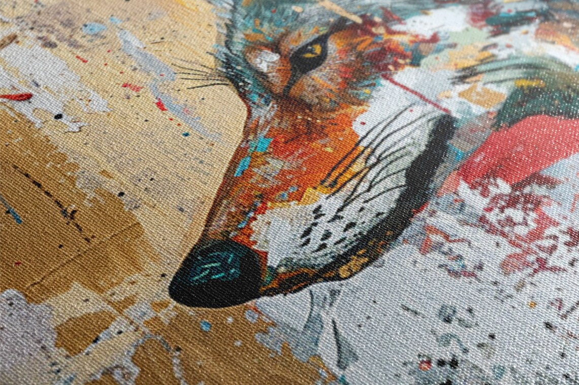 Contemporary Coyote Desert Art Print, Modern Decor - Image 2
