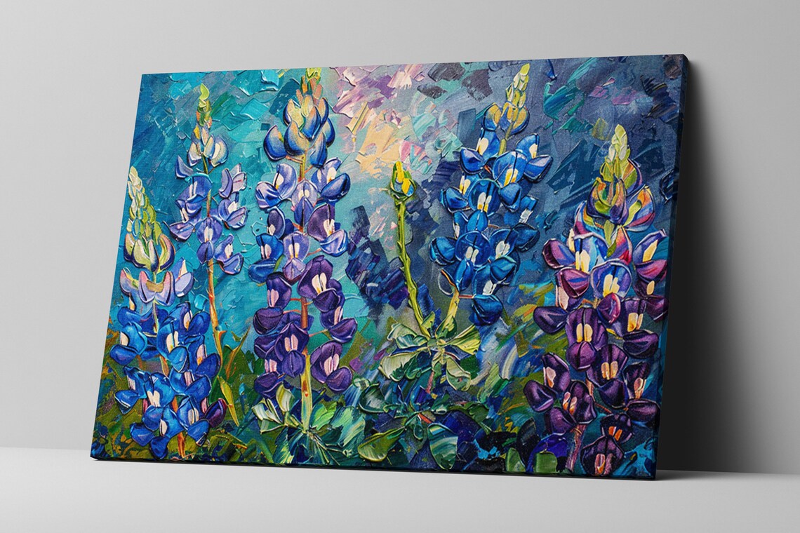 Texas Bluebonnet Painting, Texan Pride Art Print - Image 4