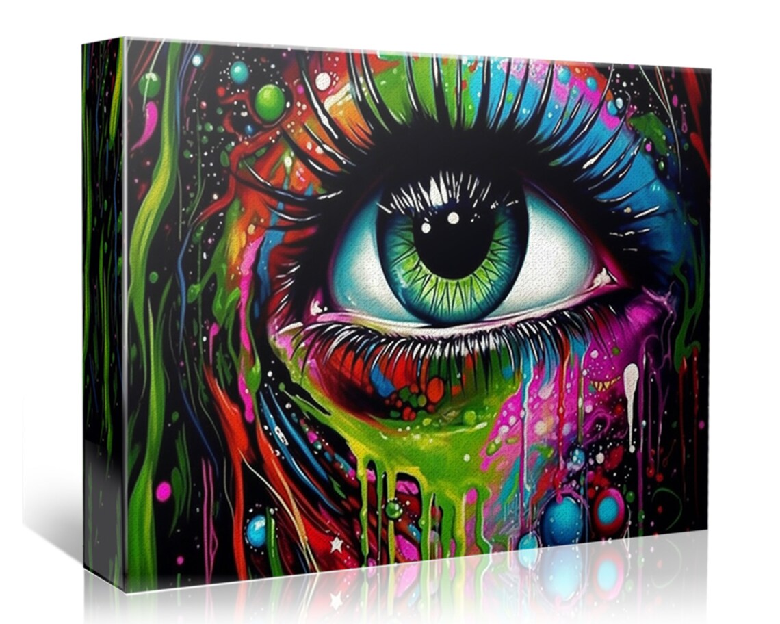 Psychedelic Eye Dripping DMT LSD Giclee Art Print - Image 4
