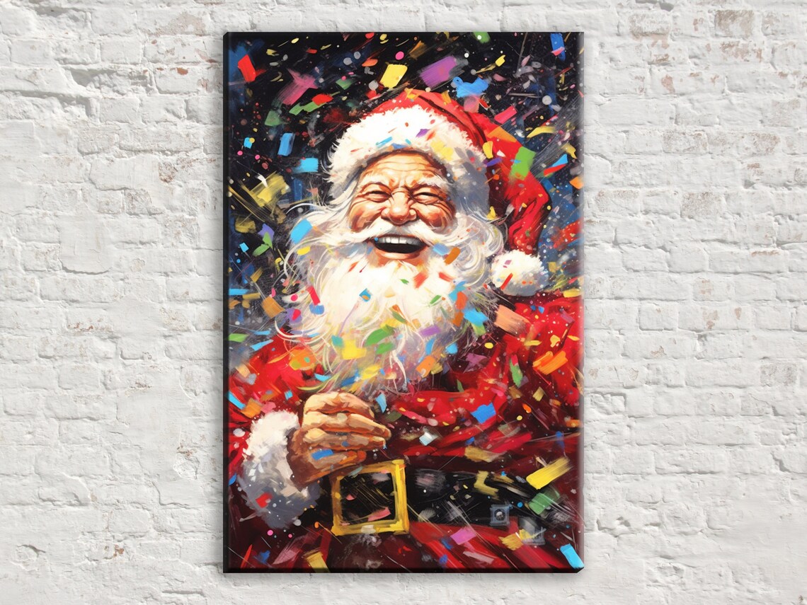 Santa Claus Festive Christmas Portrait Art Print