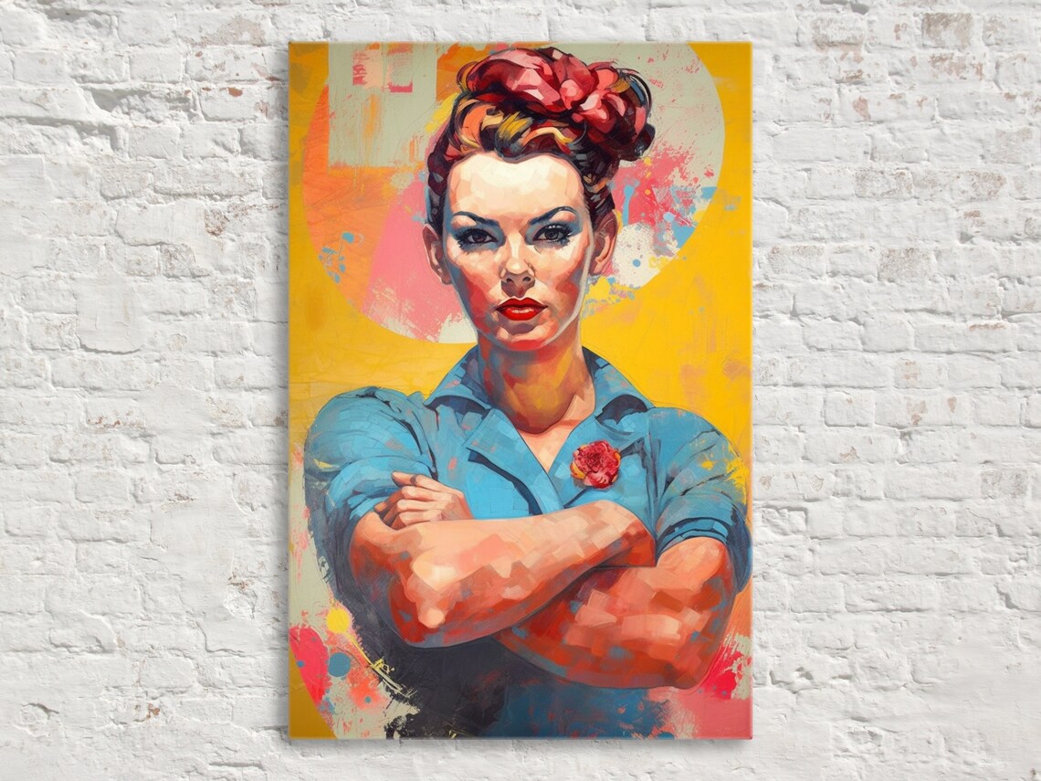Rosie The Riveter Vintage Art Print, Woman Decor