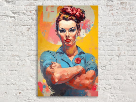 Rosie The Riveter Vintage Art Print, Woman Decor