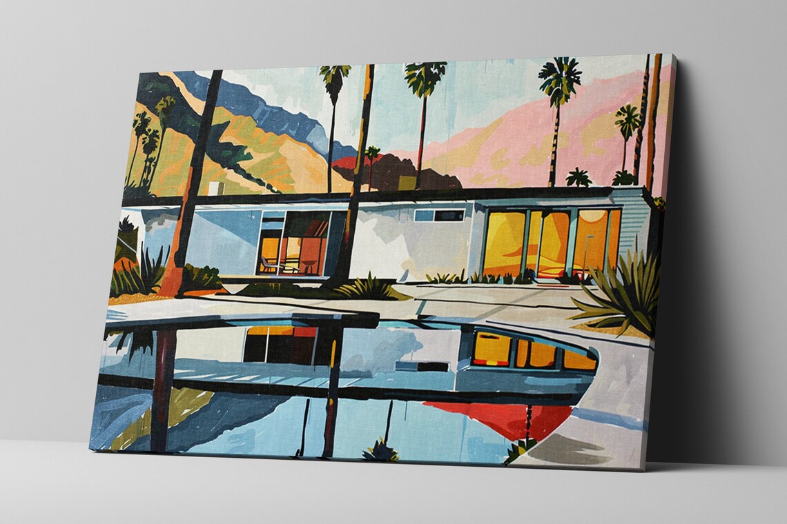 Palm Springs House, Retro Mid-Century Modern Art Print - Image 4