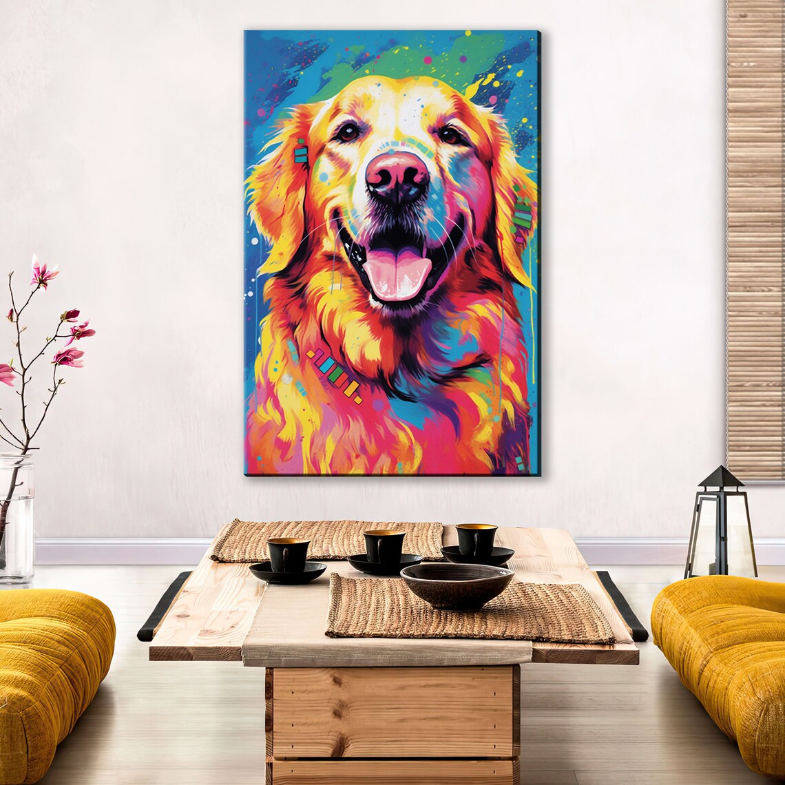Golden Retriever Dog Portrait Large Wall Art Print - Image 4